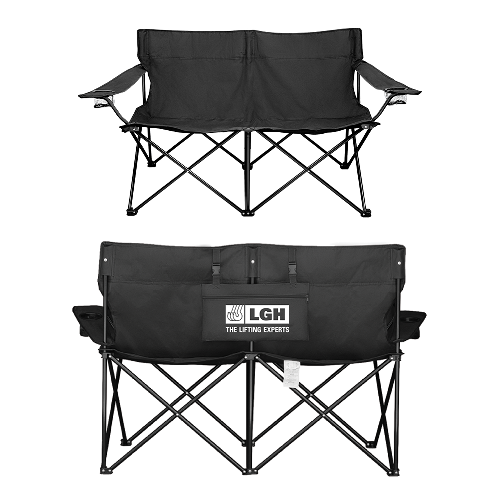 Double Take rPET Folding Chair For Two With Carrying Bag